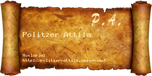 Politzer Attila névjegykártya